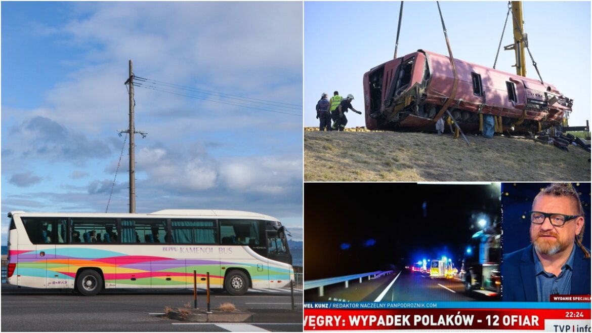 Wypadek autokaru banner (c) EPA/ZOLTAN MATHE HUNGARY, panpodroznik.com