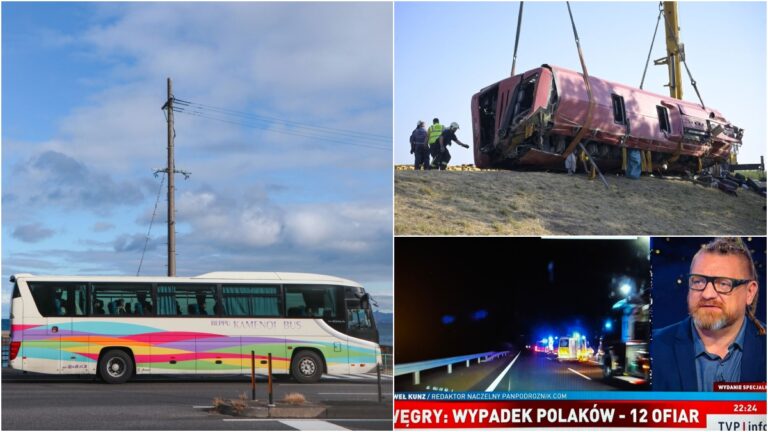 Wypadek autokaru banner (c) EPA/ZOLTAN MATHE HUNGARY, panpodroznik.com
