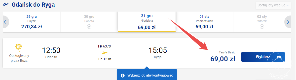Bilet Gdańsk - Ryga (c) panpodroznik.com