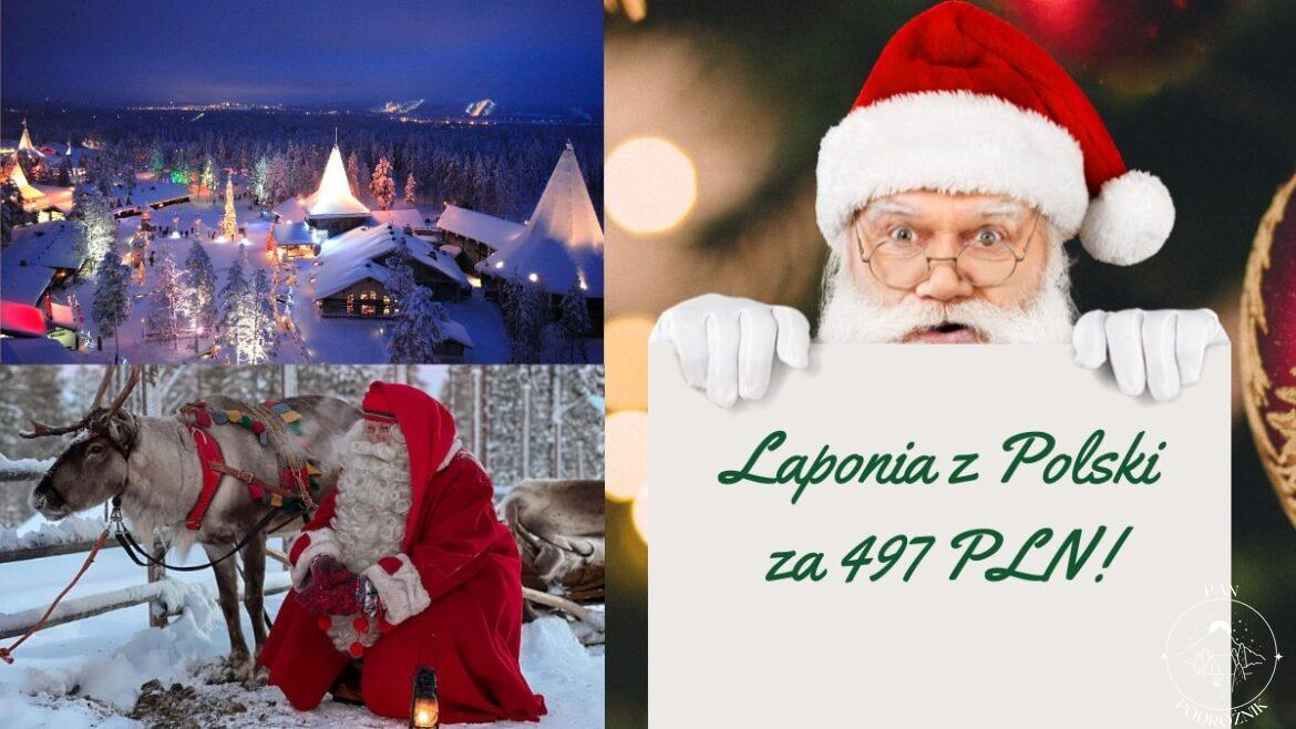 Jak polecieć w ferie do św. Mikołaja w Laponii na kilka dni? Loty z Polski poniżej 500 PLN Loty do Laponii z Polski banner (c) panpodroznik.com