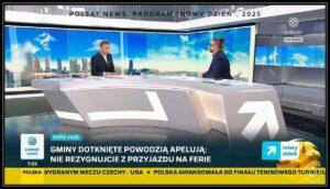 Antena live w telewizji Polsat News, program "Nowy Dzień"