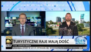 Antena live w telewizji TVN24 BIS, program "Dzień na świecie"