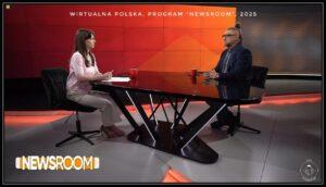 Antena live w portalu Wirtualna Polska, program "Newsroom"