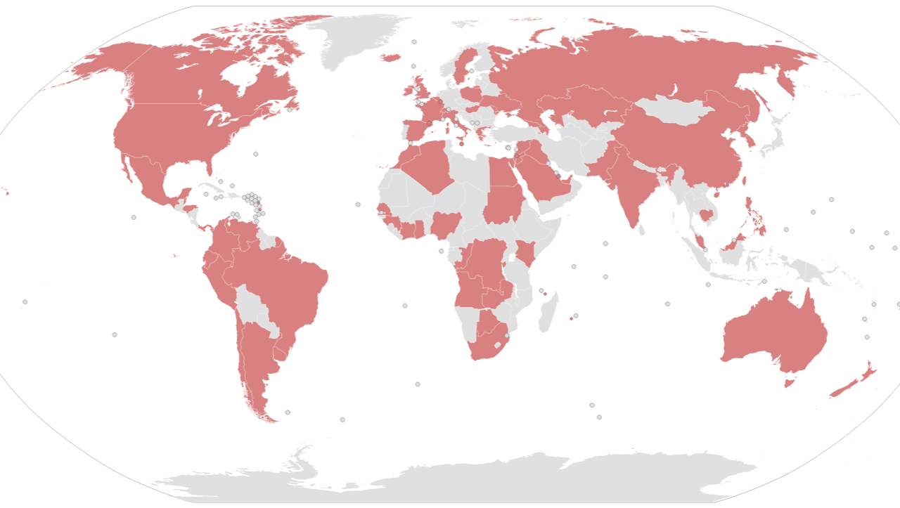 Mapa zasięgu Panama Papers (c) wikipedia.org