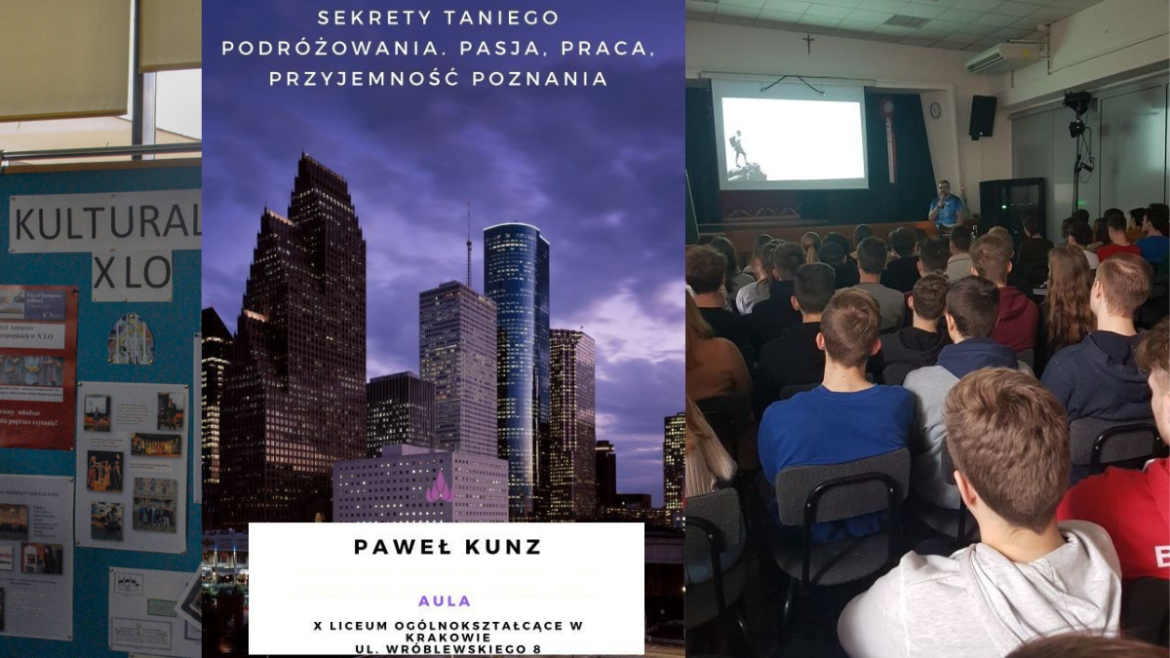 Prelekcja Pana Podróżnika: z wizytą w krakowskim X LO Prelekcja X LO Kraków (c) panpodroznik.com