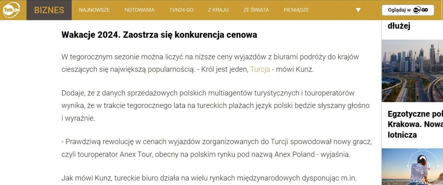 Artykuł na tvn24.pl (c) panpodroznik.com