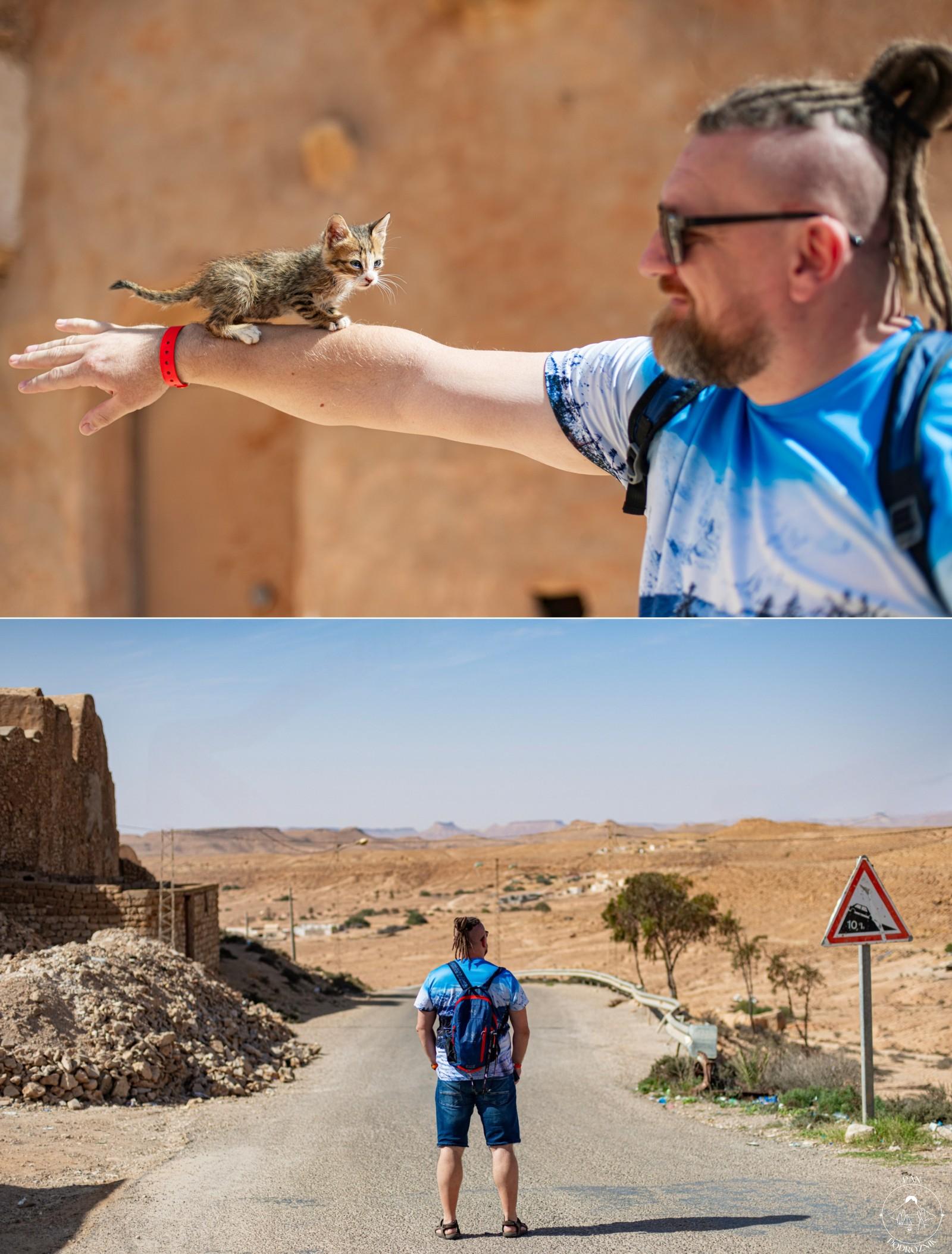 Pan Podróżnik w pobliżu Ksar Ouled Soltane (c) Paweł Jakubowski, lubiepodroze.eu