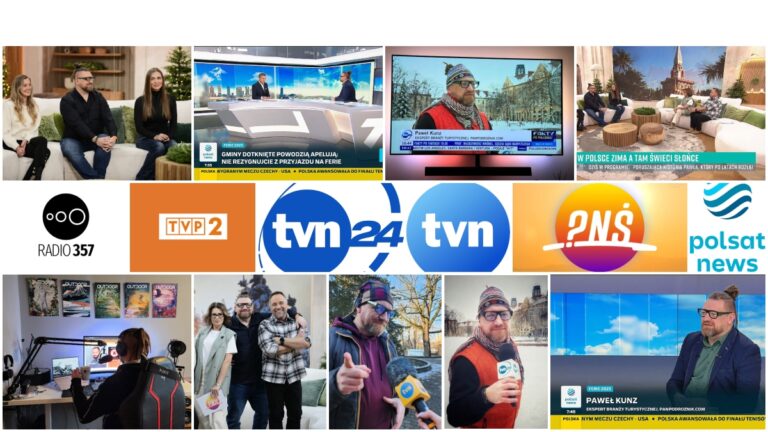 Medialny początek roku: Pan Podróżnik w TVN, Polsacie, TVP, TVN24 i stacjach radiowych Pan Podróżnik w mediach styczeń 2025 (c) panpodroznik.com